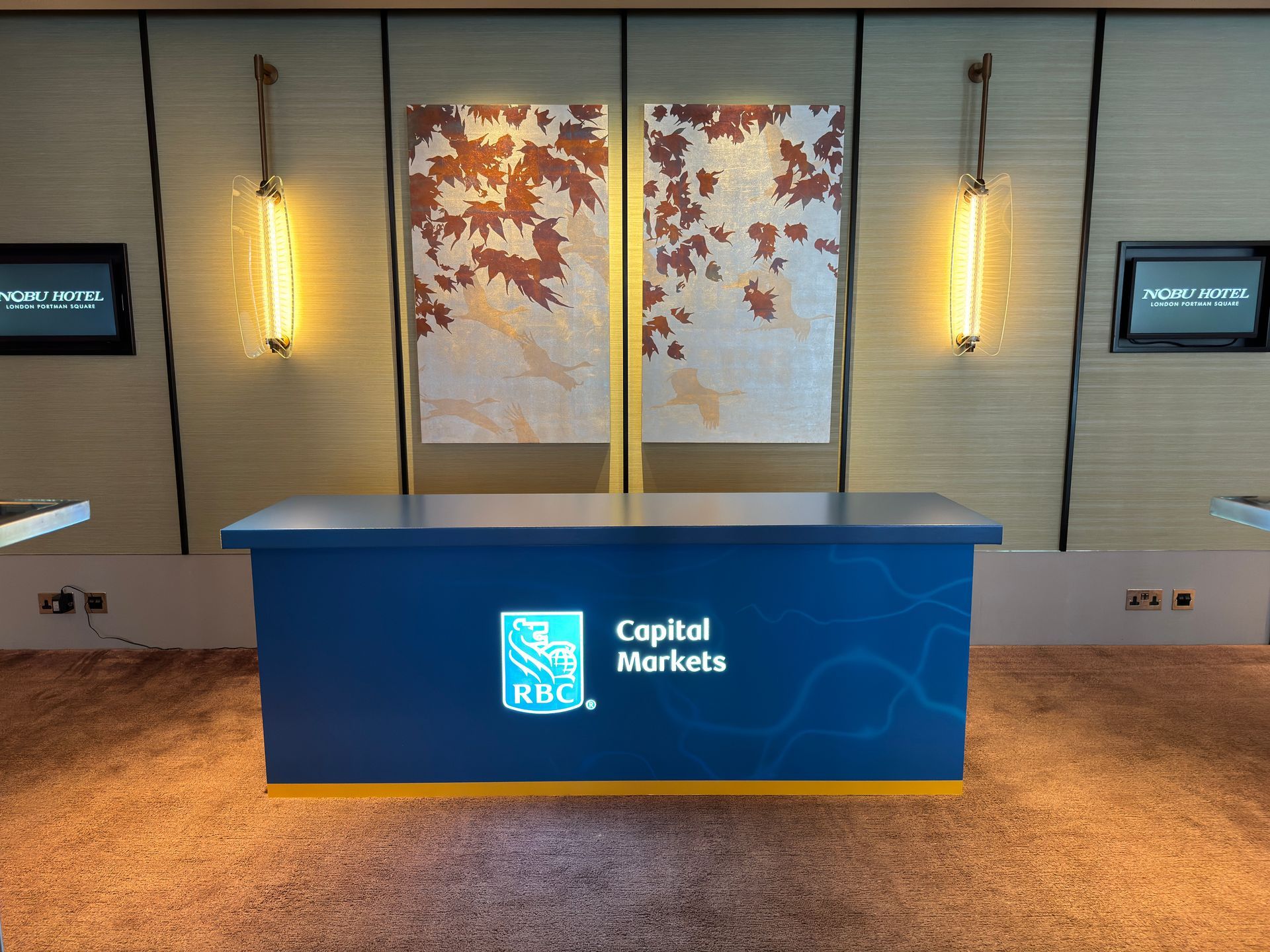 Capital Markets event reception counter