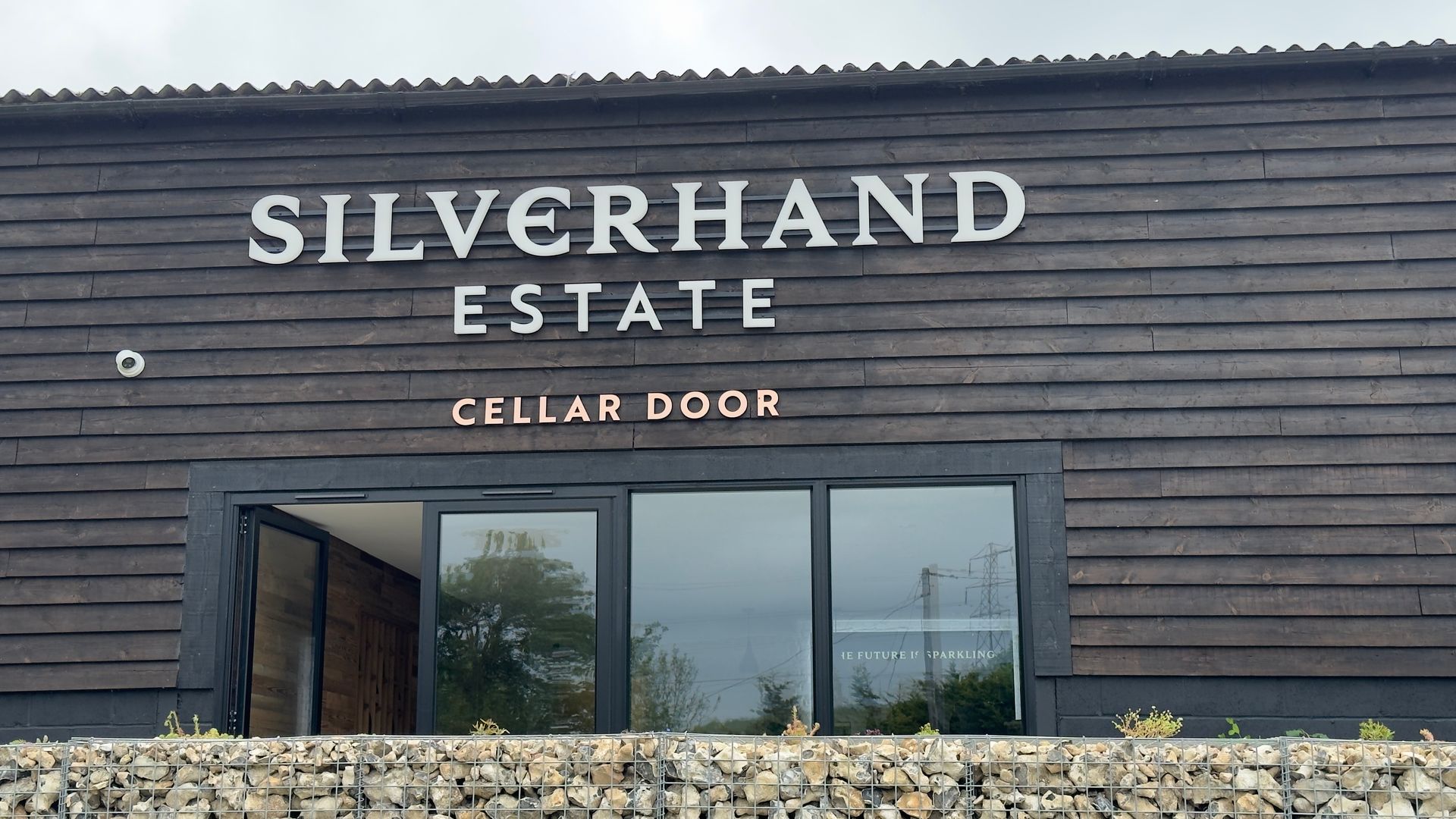 Silverhand estate stand-off lettering