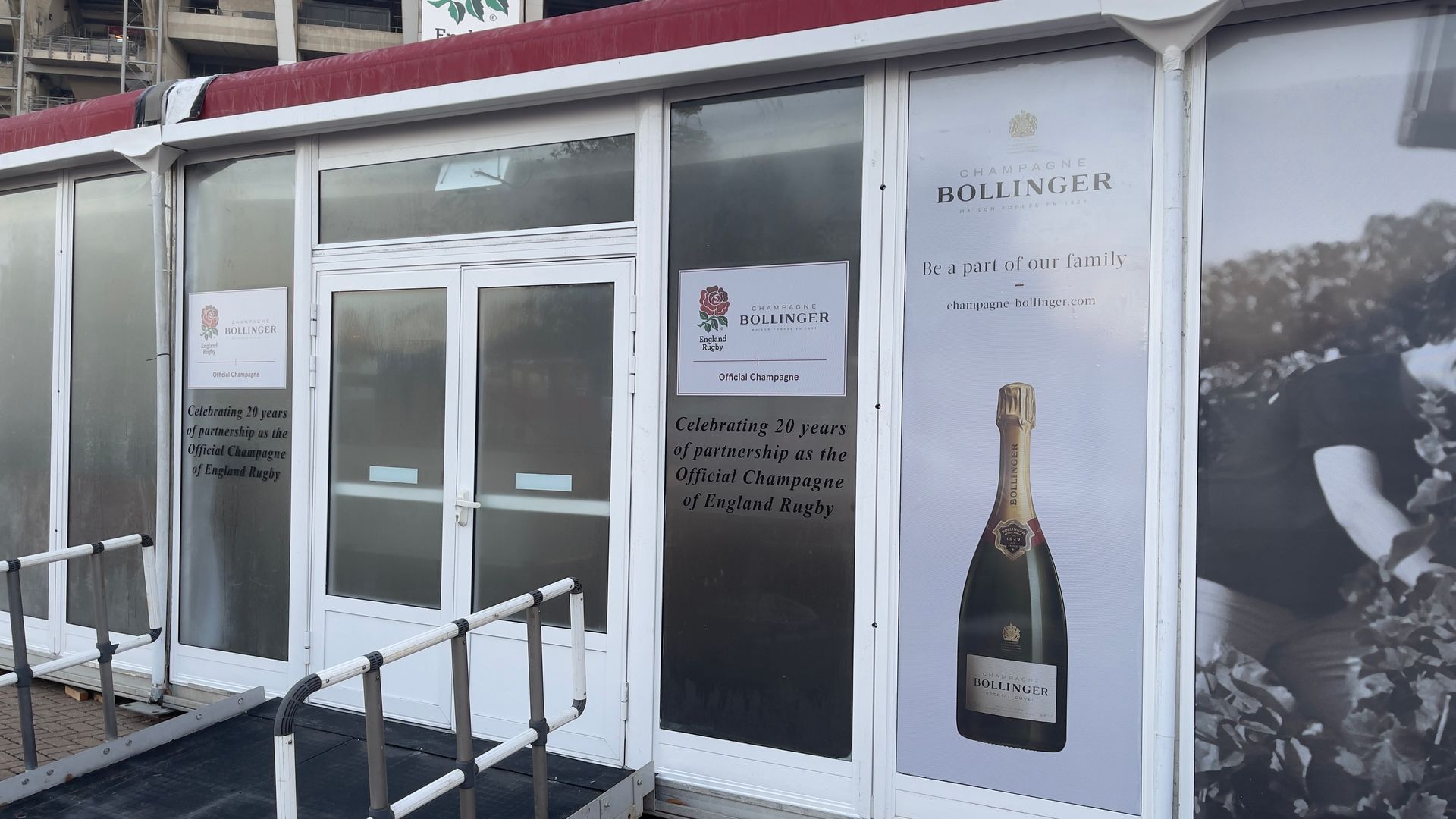 Printed Bollinger window clings