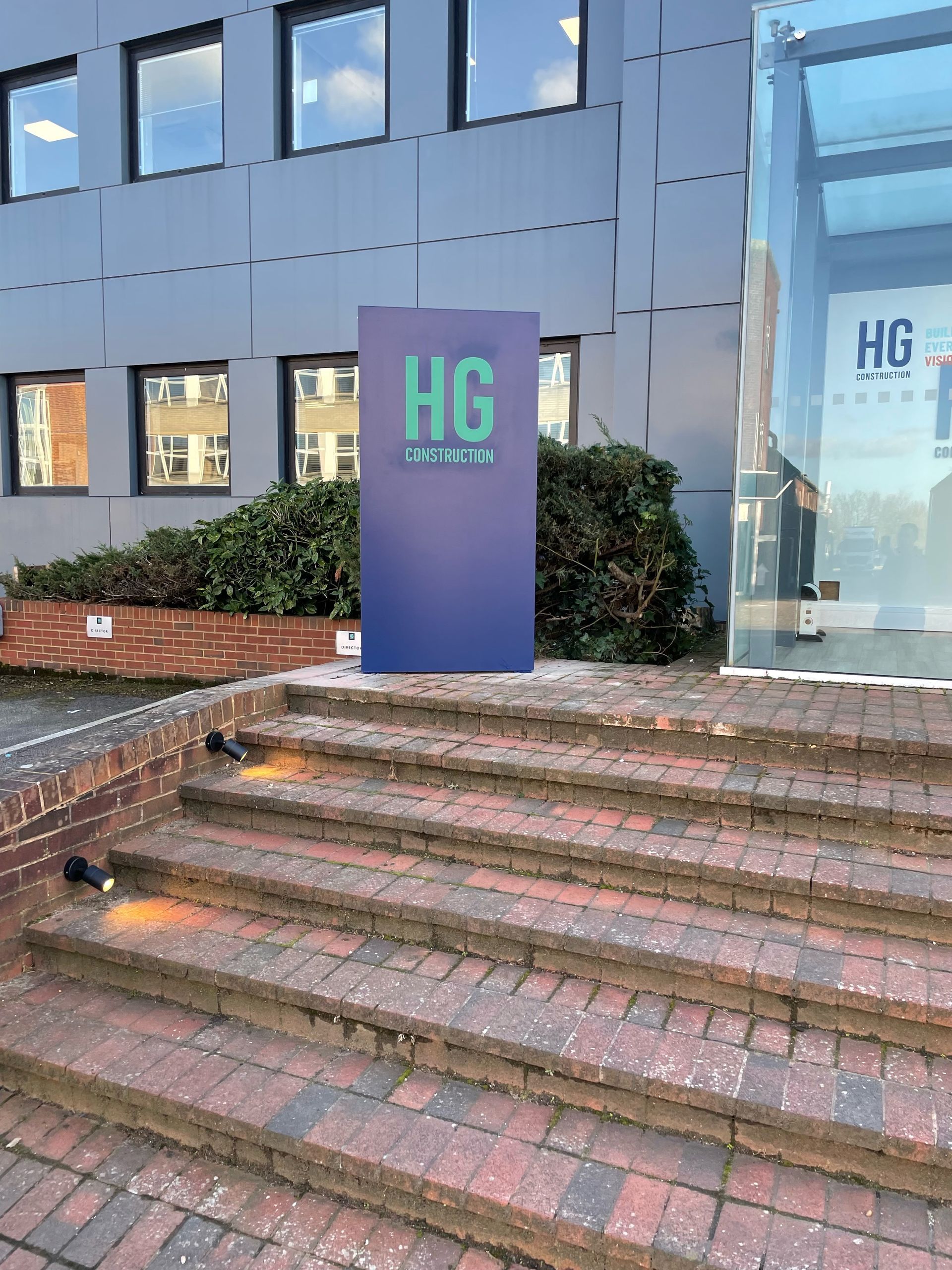 External entrance sign for the HG Group 