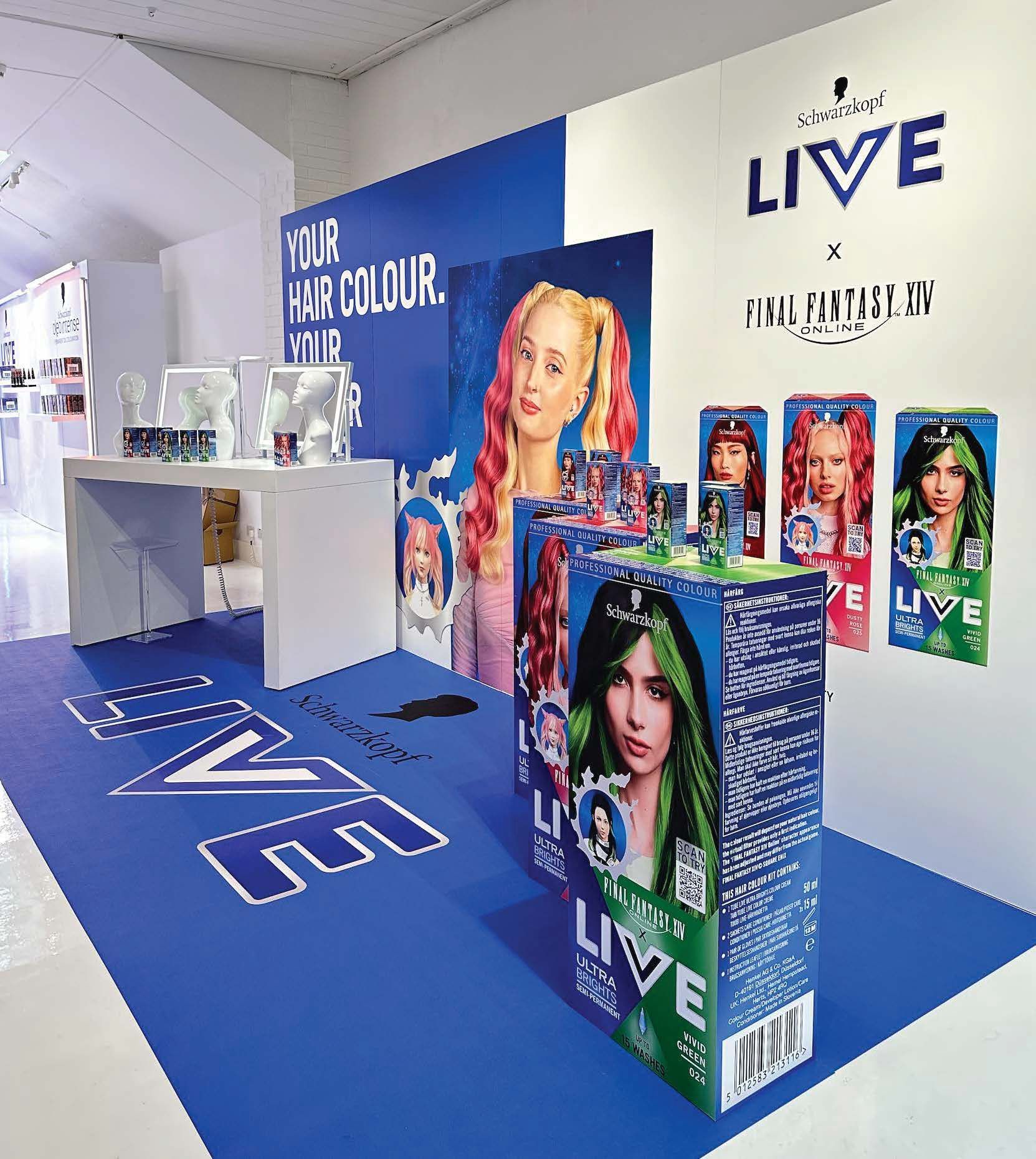 Space only exhibition stand manufacture and build for Schwarzkof hair dye