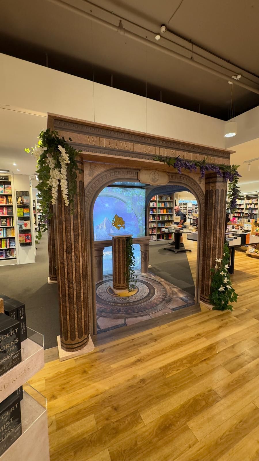 Feature display manufactured in printed board for Bookshop