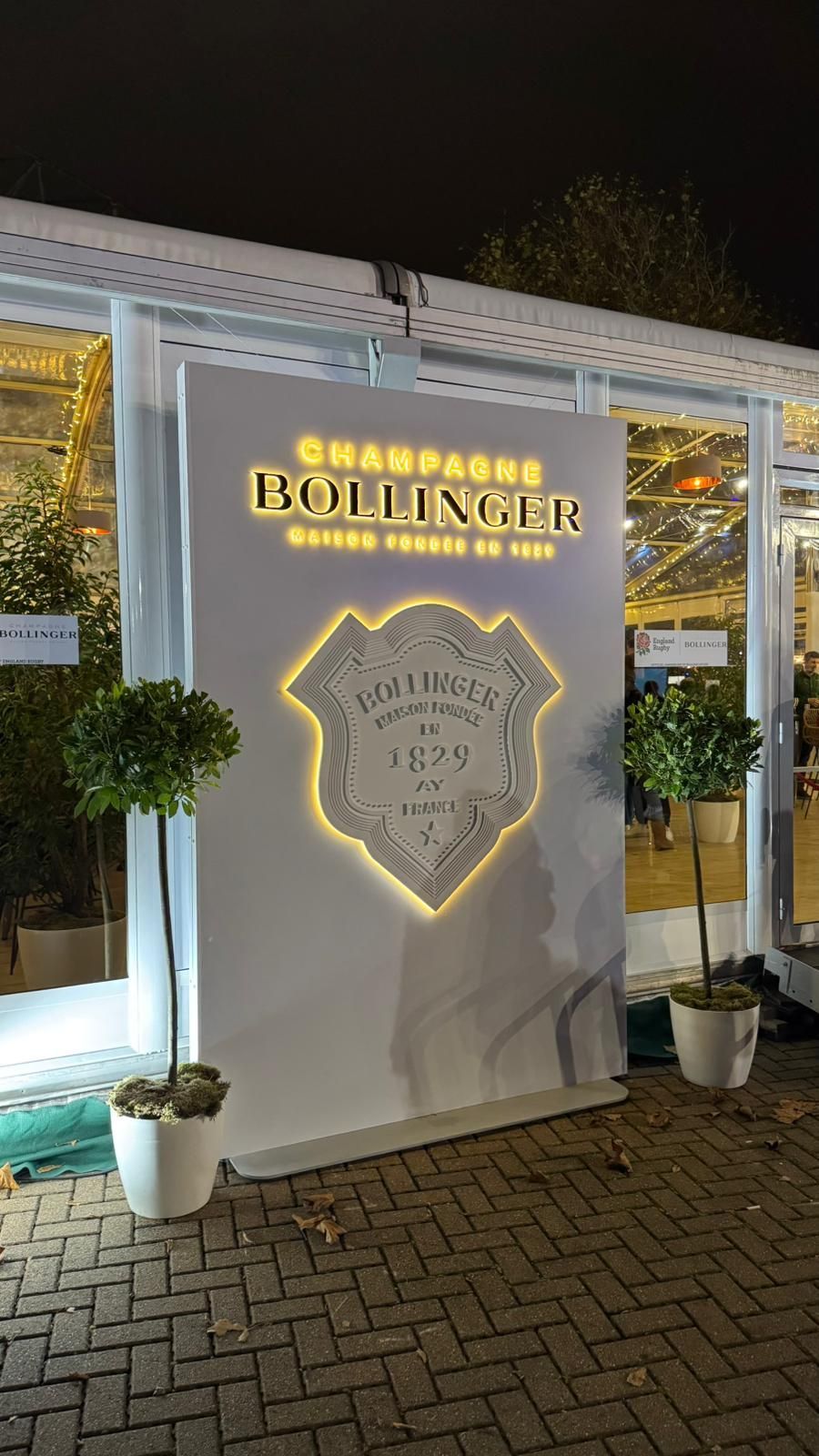 Bollinger Champagne LED illuminated sign