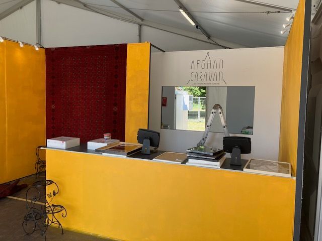 Trade show Food counter for 'Afghan Caravan'.