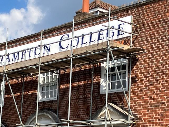 building metal stand-off lettering