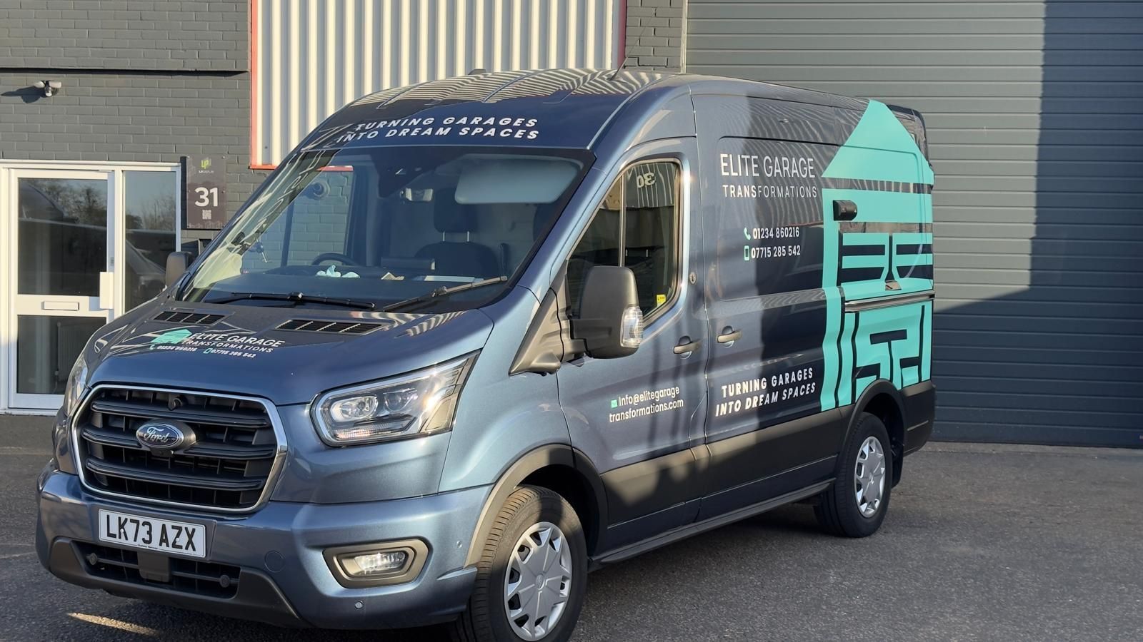 Van vehicle cut vinyl lettering and printed vinyl wraps