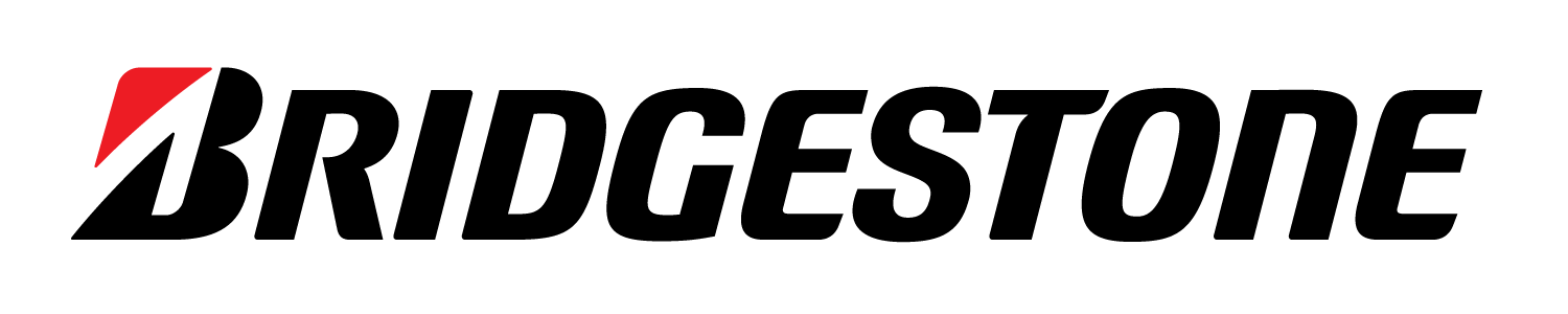 Bridgestone logo in black and red text on a white background