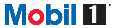 Mobil 1 logo in blue, red, black, and white text