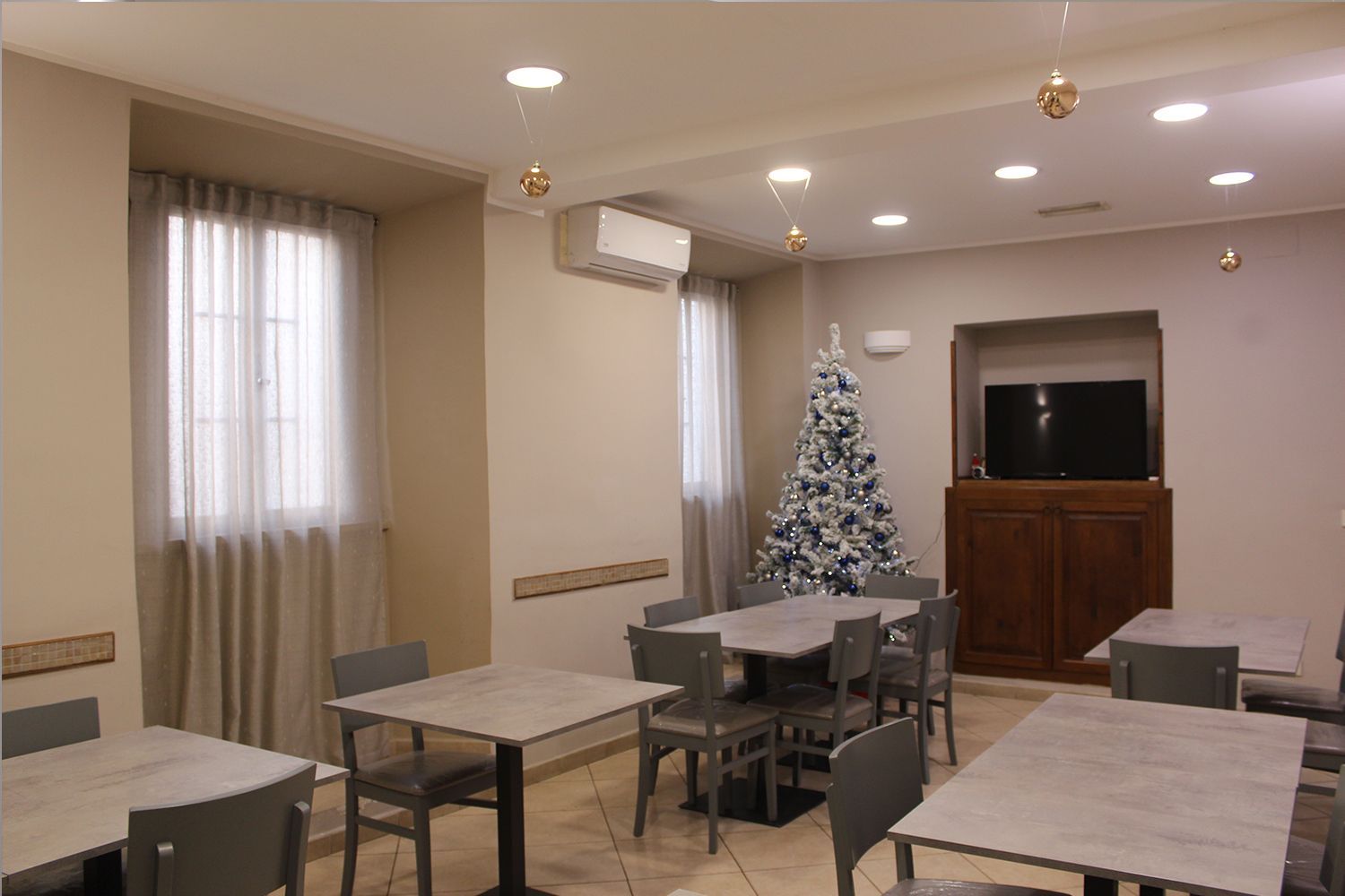 sala ristorante a Natale