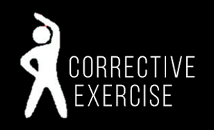 White figure in exercise pose next to
