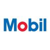 Logo Mobil in blu e rosso su sfondo bianco.