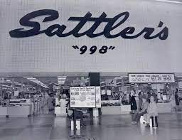 A black-and-white view inside Sattler's