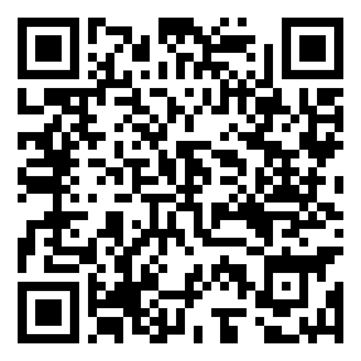 A black and white qr code on a white background.