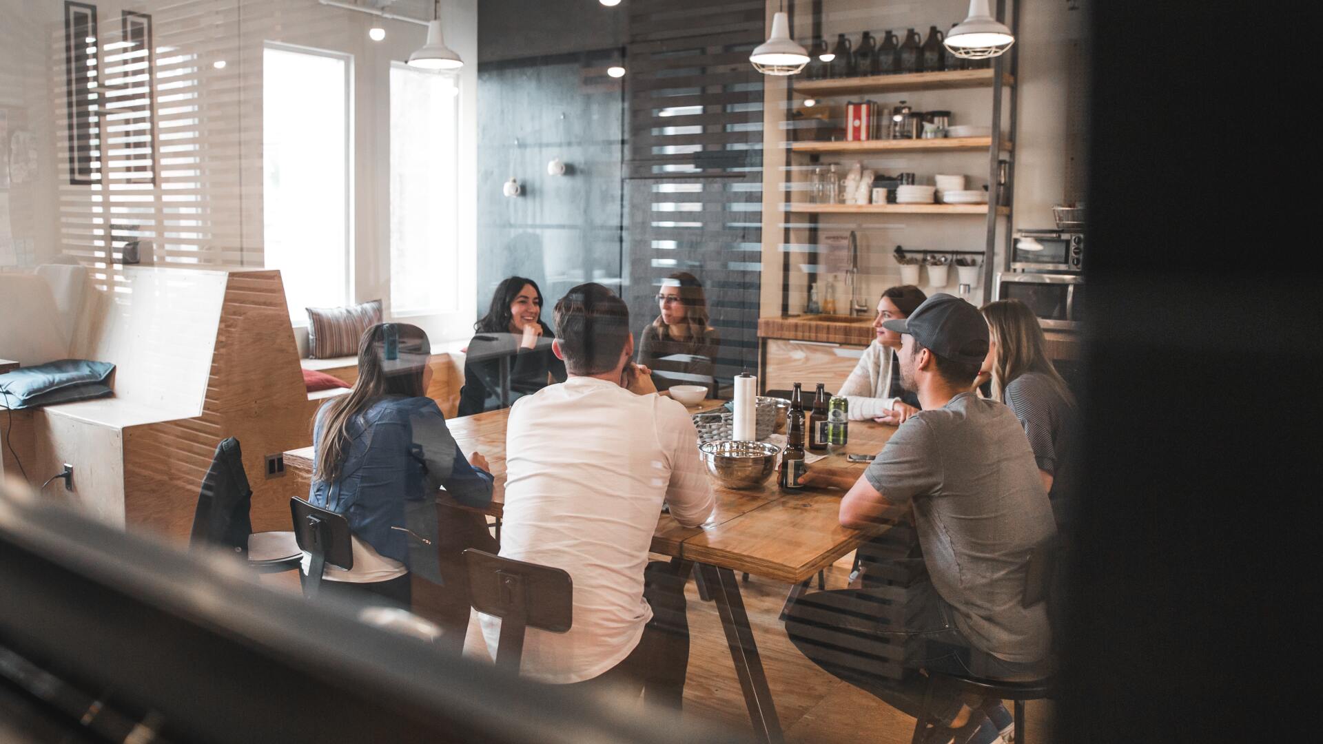 students getting together inside LA housing