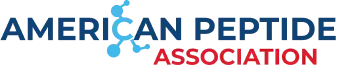 American Peptide Association logo in blue and red text with molecular icon