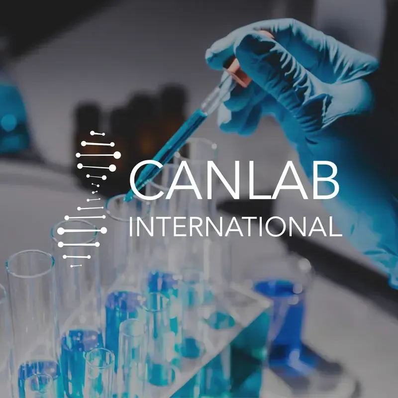 CanLab International Montreal peptide synthesis laboratory; CANLAB International logo is present.