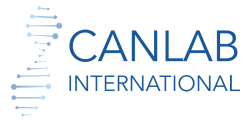 CANLAB INTERNATIONAL logo with a DNA helix on the left and text in blue.