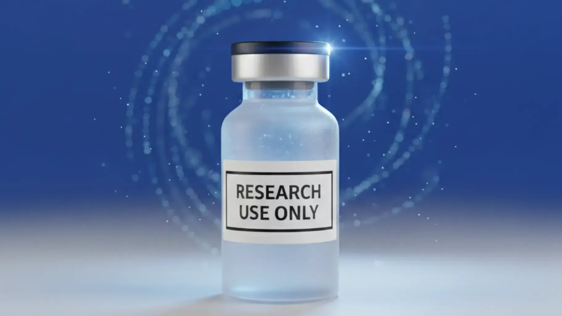 Research peptide vial labeled 
