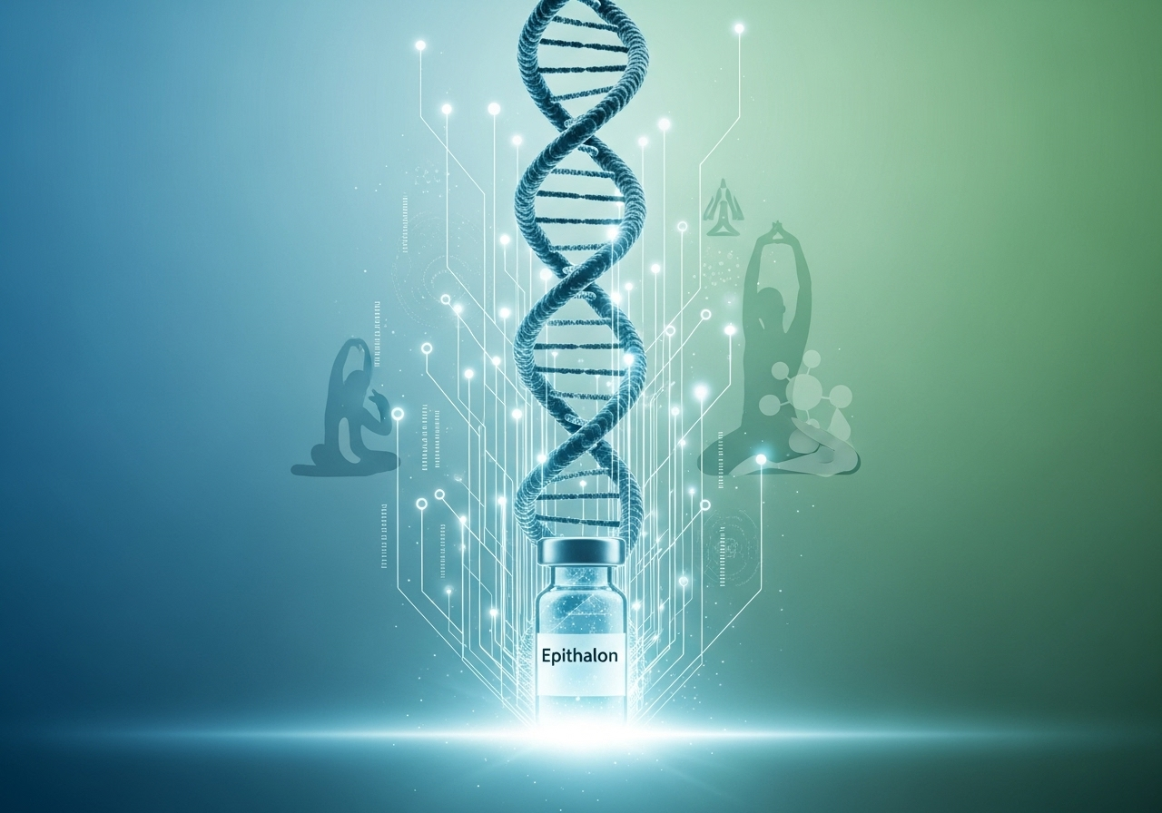 DNA helix over a vial labeled
