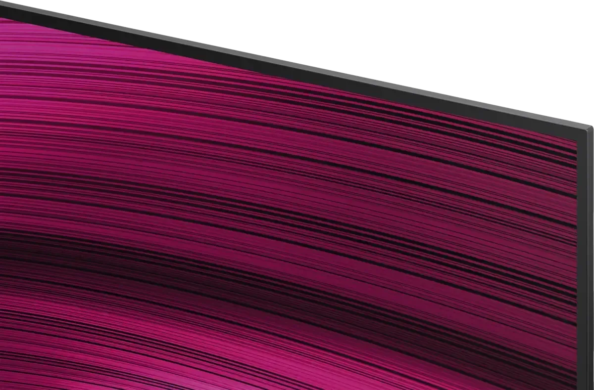 LG OLED evo AI TV-Display mit rosa und blauen Wirbeln, Aufschrift „2025“ und „Weltweit führender OLED-Fernseher für 12 Jahre“