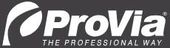 ProVia logo with white text on a dark gray background: 