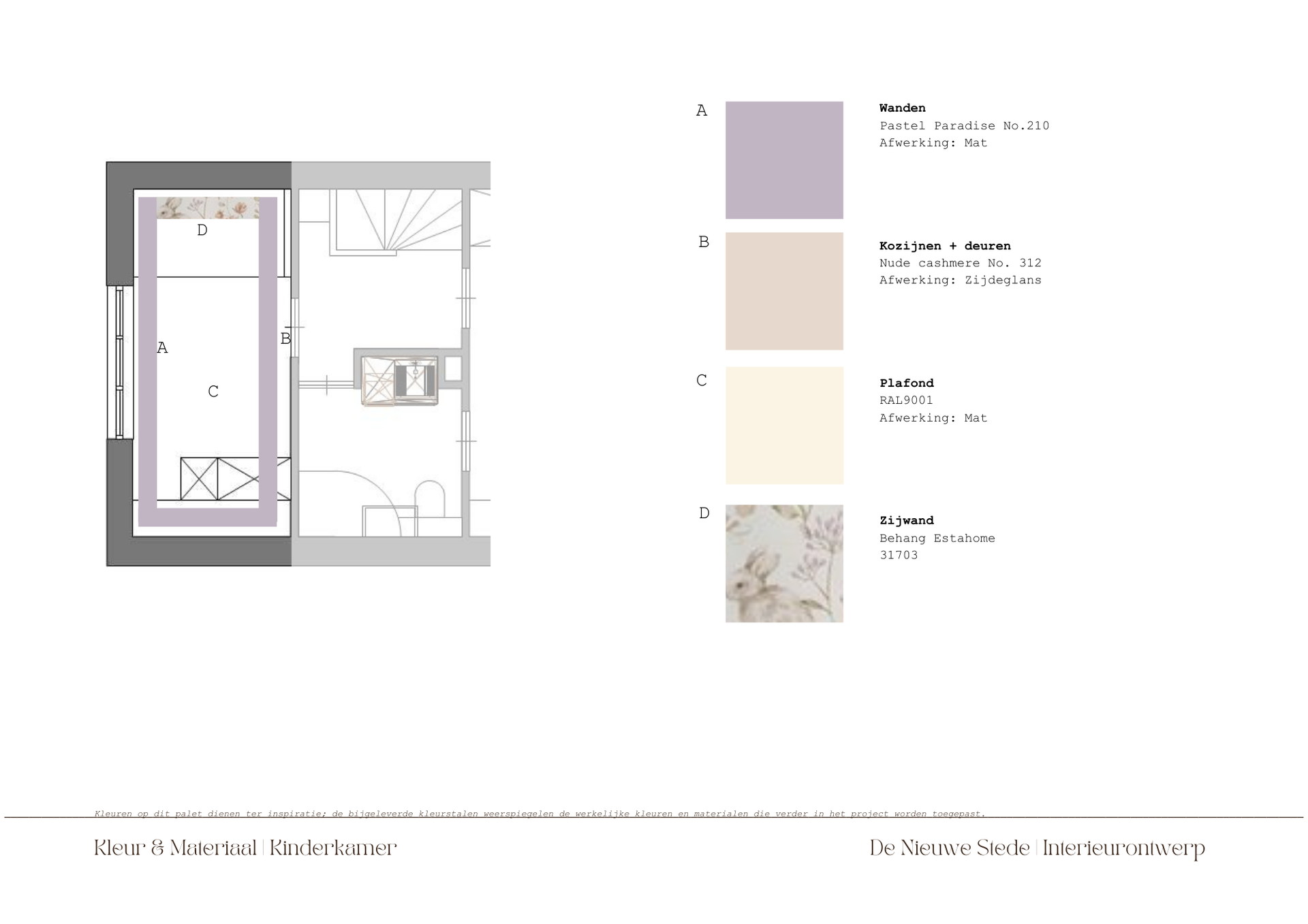 Kleurplan kinderkamer Interieuradvies Zegge