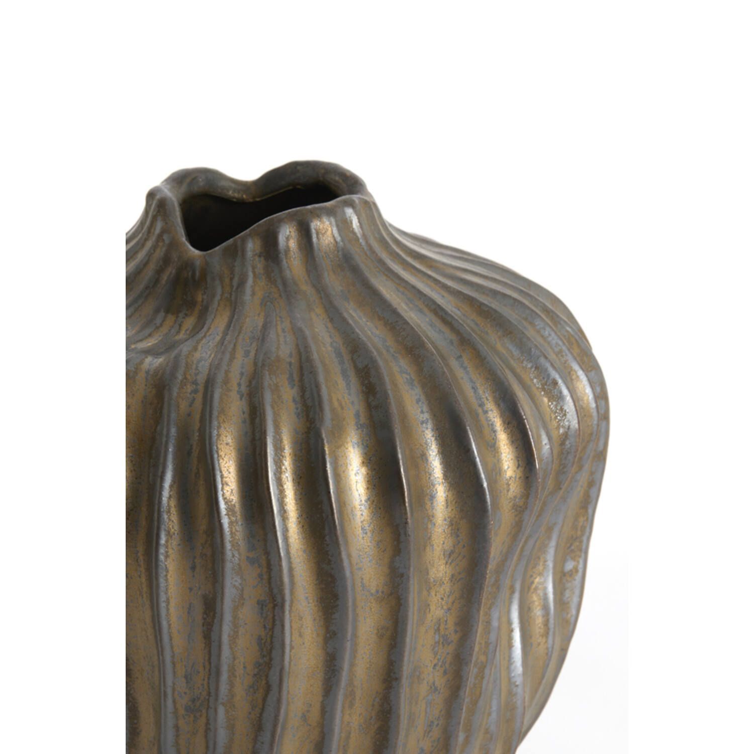 Vase deco 30x35 cm VECHHIA ceramics antique bronze