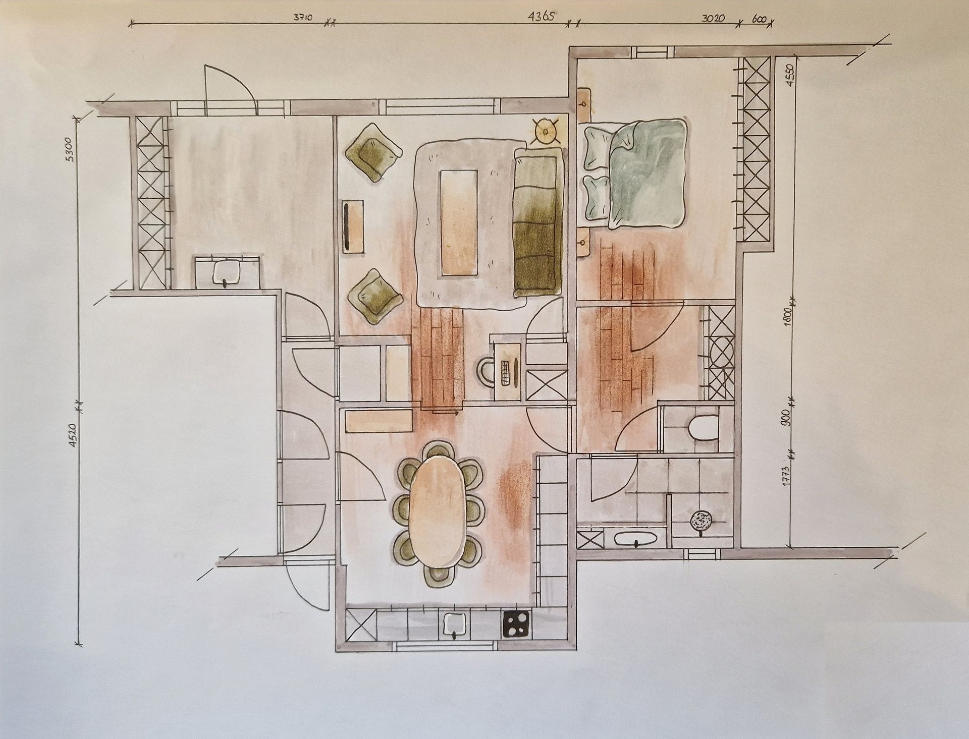 Indelingsplan Levensloopbestendig woning Interieurontwerp