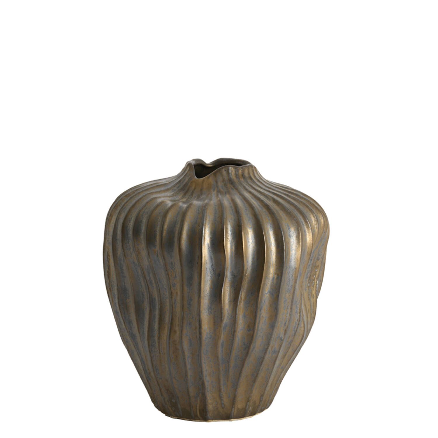 Vase deco 30x35 cm VECHHIA ceramics antique bronze