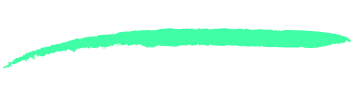 A curved, light green brushstroke on a white background.