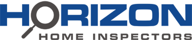 Horizon Home Inspectors logo with blue and gray text