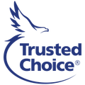 Trusted Choice logo: blue eagle soaring above the words