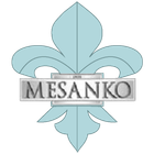 Light blue fleur-de-lis emblem with the word