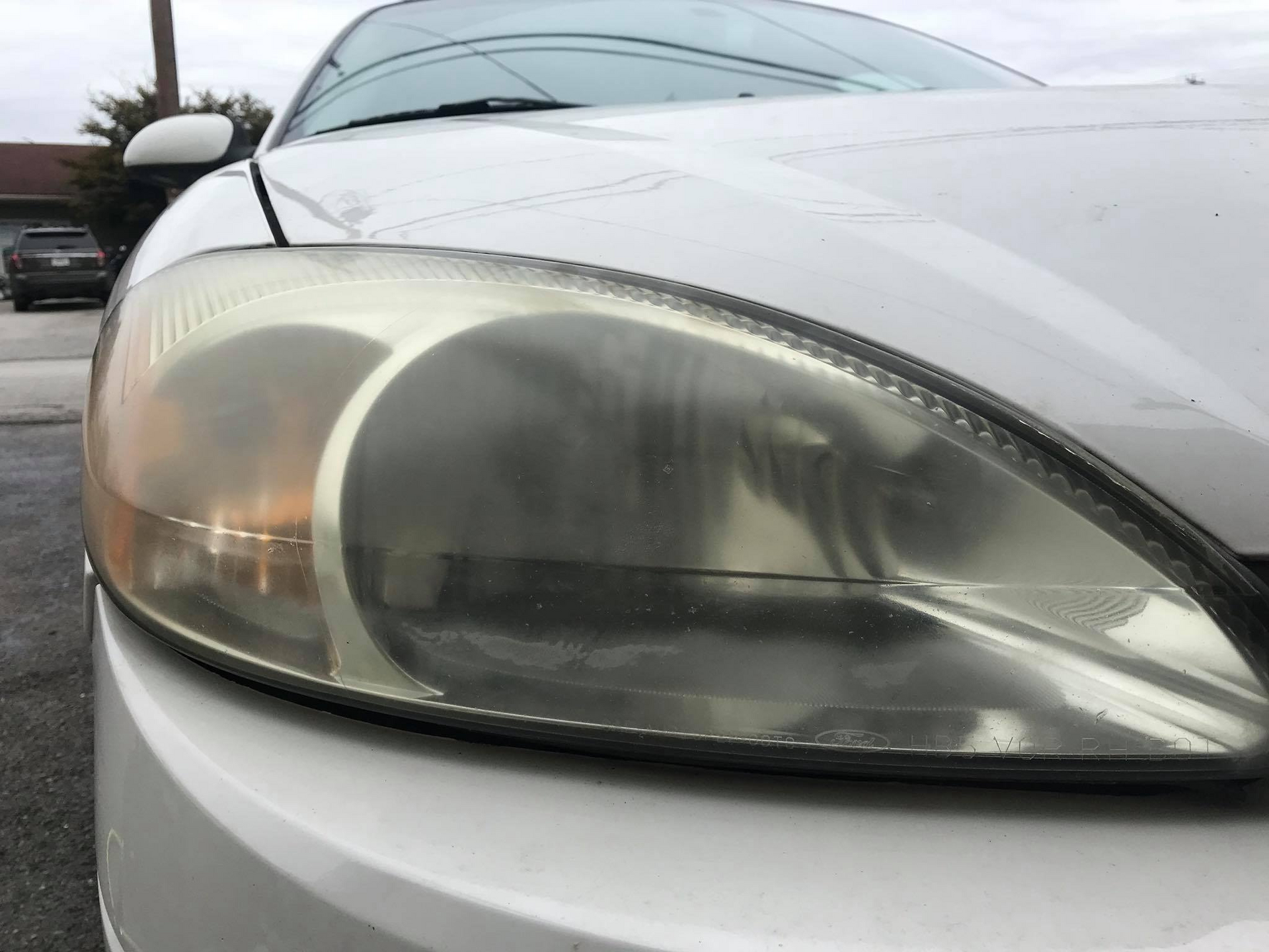 before headlight restoration
