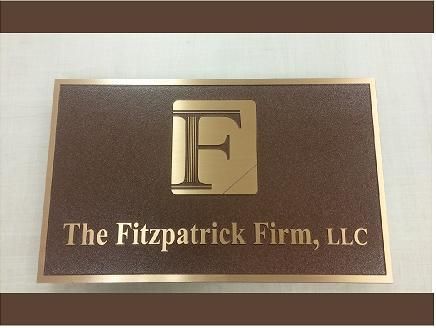 Bronze sign for 