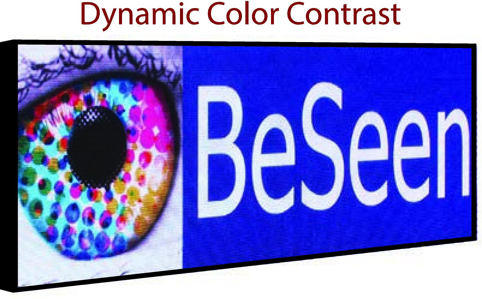 Eye with colorful iris and 