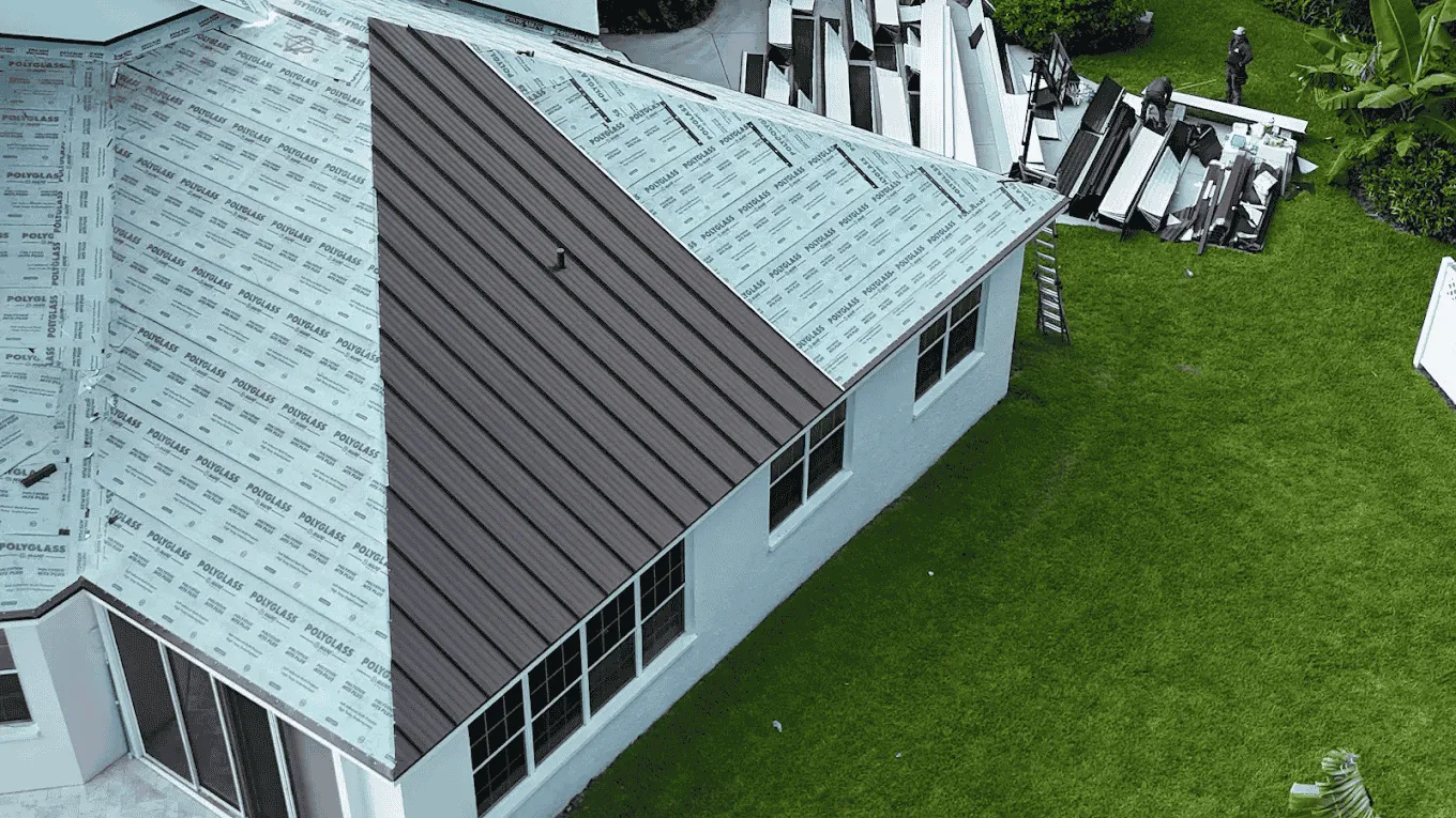 metal roof installation