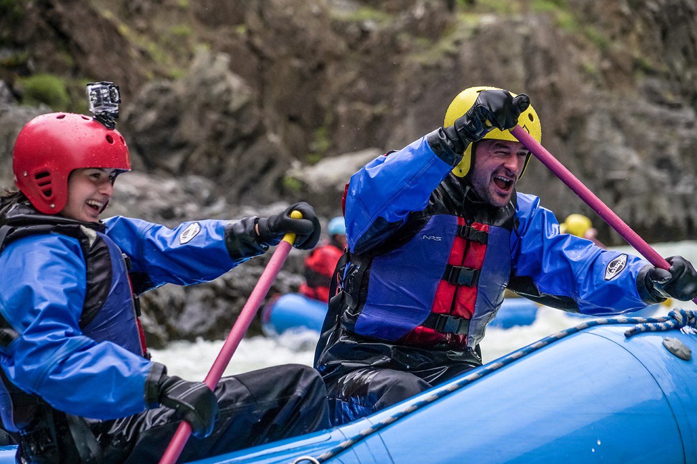 Happy paddlers