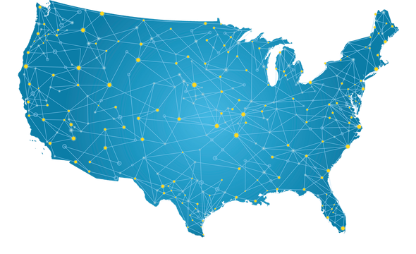 USA Communications Map