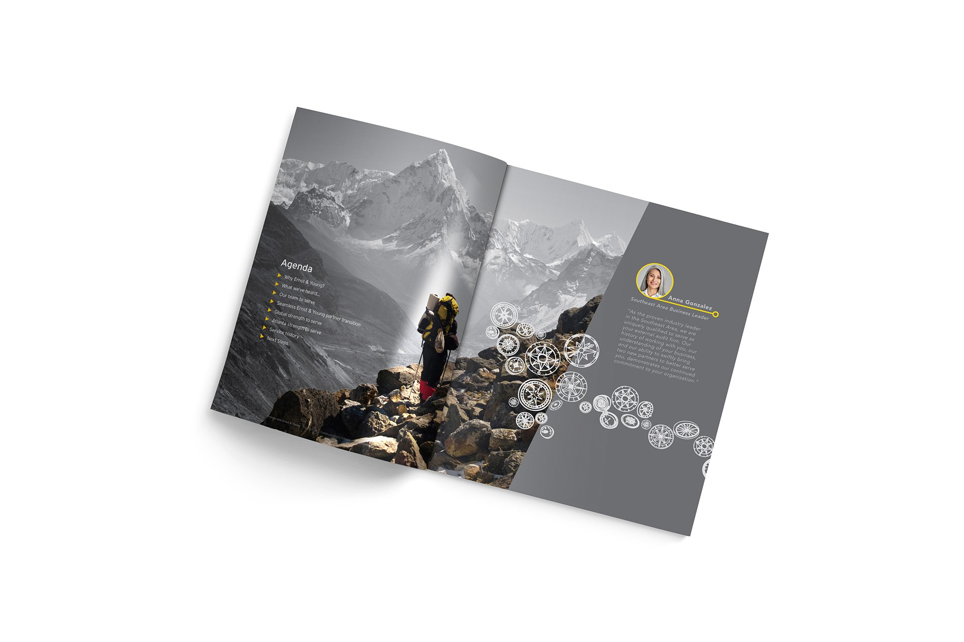 New Partner Promotion Advisory Booklet, with Custom Spot Illustrations
Internal Customer: Ernst & Young, LLP