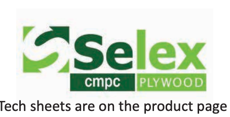 Selex plywood logo with a green recycling symbol and the text