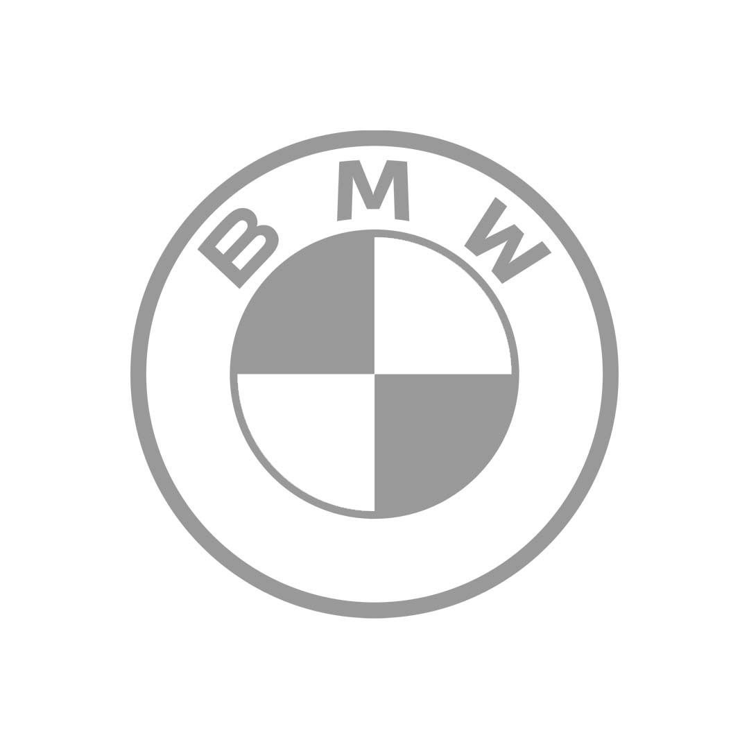 A bmw logo in a circle on a white background.