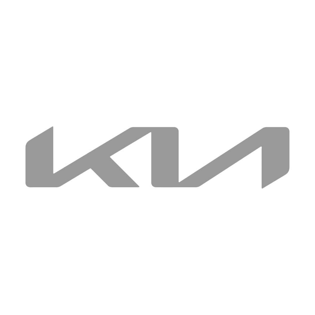 It is a gray logo on a white background.