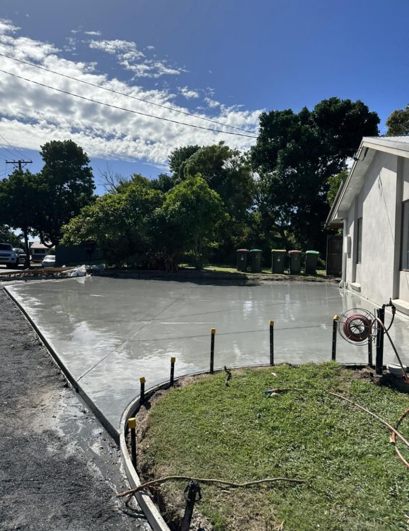 Freshly Laid Concrete Driveway in Ballina