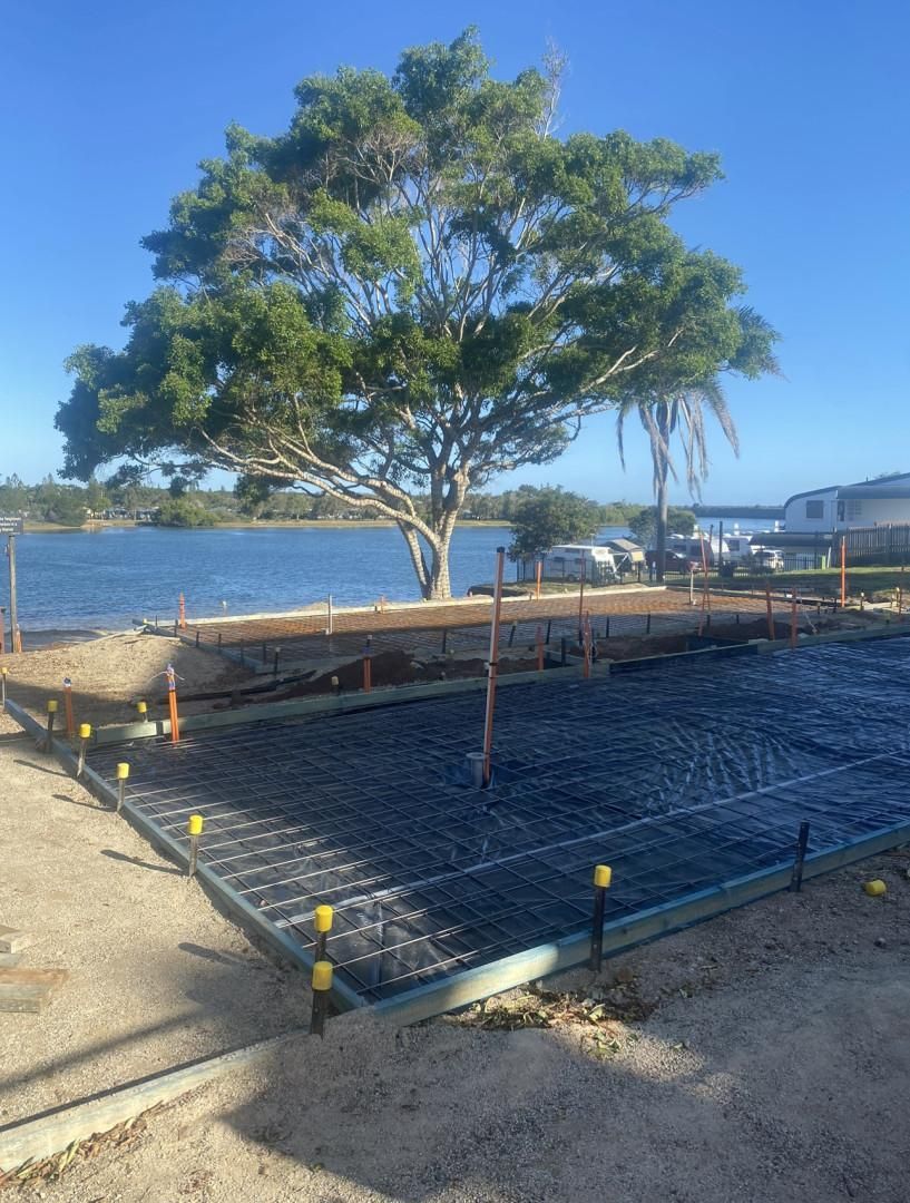 A Tree Is Sitting On Top Of A Concrete Slab — Hinterland Concreting Pty Ltd In Lennox Head, NSW