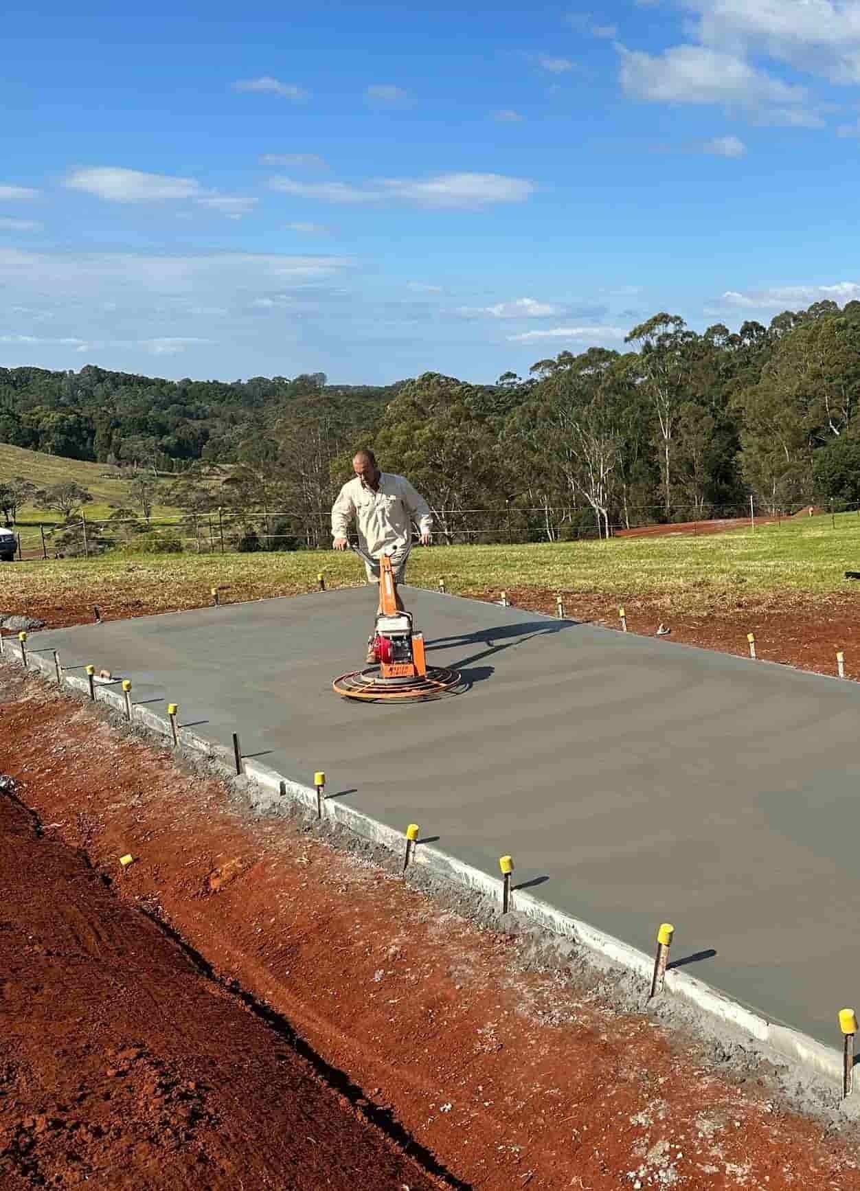 Worker Doing Concreting in Ballina