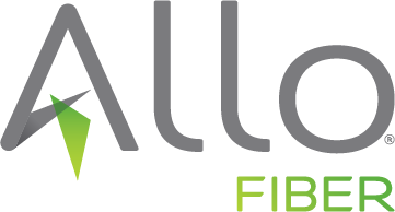The ALLO Fiber logo featuring grey