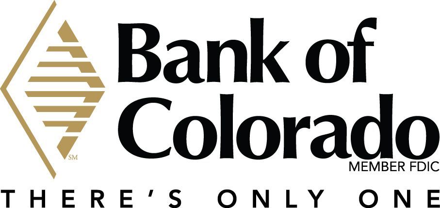 Bank of Colorado logo with gold geometric emblem and black text on white background