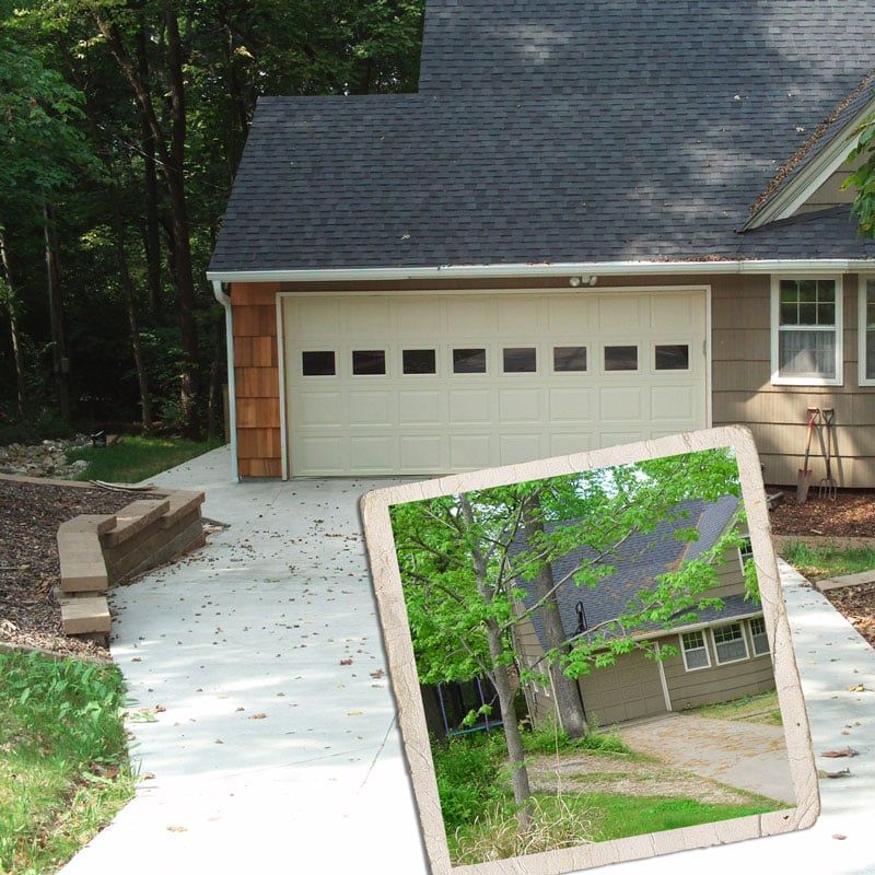 A Picture of A House with A White Garage Door — Columbia, MO — Naugle Construction Company