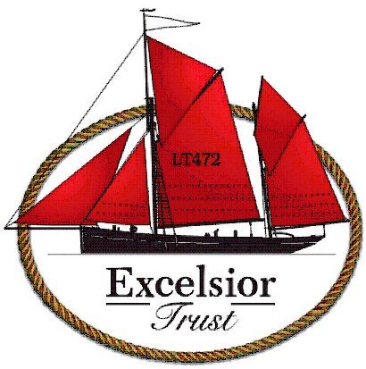 The logo for excelsior trust shows a boat with red sails